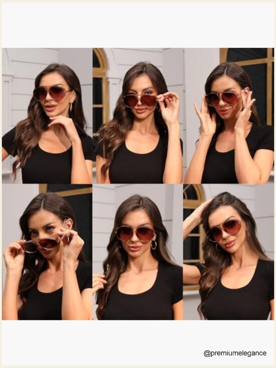 Retro Polarized Aviator Sunglasses Oversized Classic 70s Trendy Square main image 7